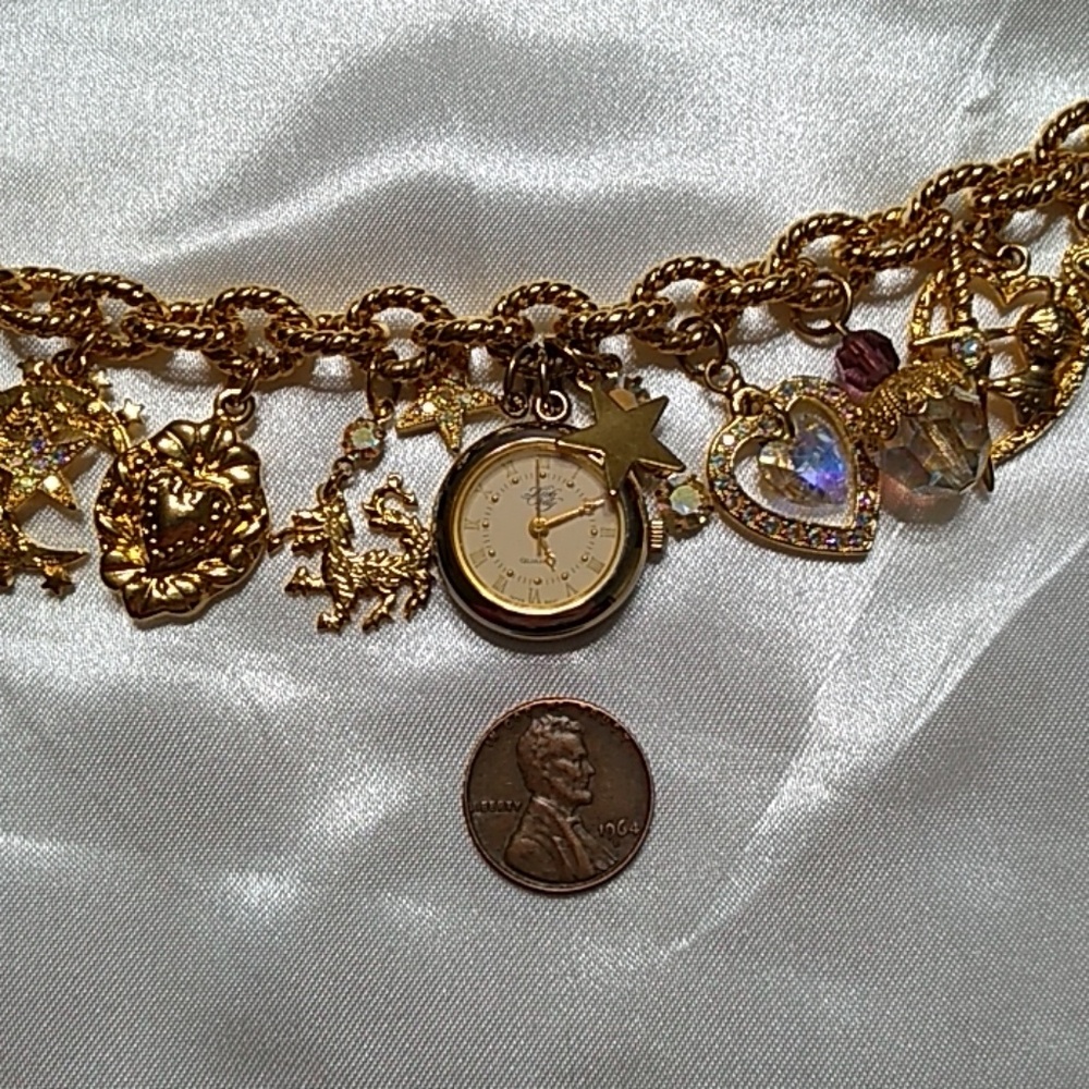 Gold charm bracelet